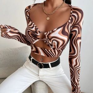 Shein | Size M | Colors brown, orange and white